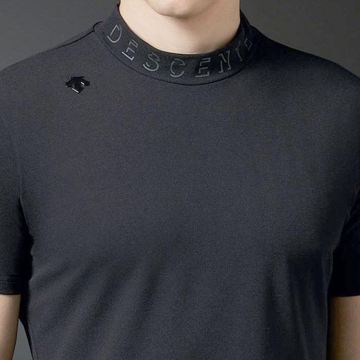 デサントゴルフモックネック黒S DESCENTE デサント ゴルフ 半袖 モック