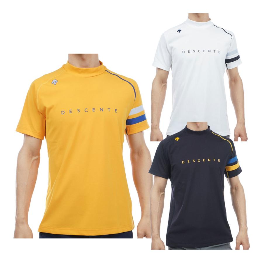 DESCENTE デサント ゴルフ トリコット メッシュ モックネック シャツ