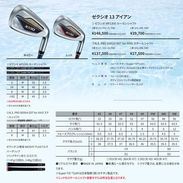 XXIO 13 ダンロップ ゼクシオ ネイビーカラー 11本セット(1W、3W、5W