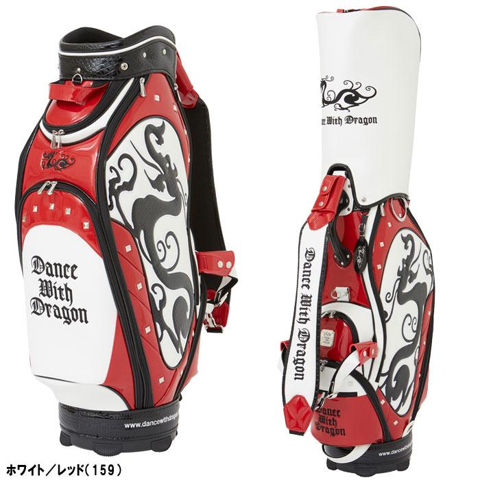 ダンスウィズドラゴン キャディーバッグ ホワイト ピンク ゴルフ バッグ