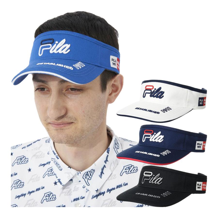 FILA（フィラ） ゴルフ ゴルフバイザー 柔らかツバサンバイザー メンズ