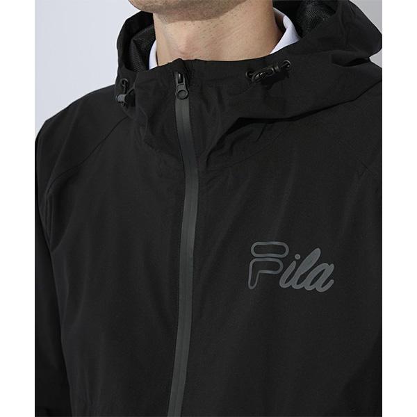 新品LLサイズ　フィラゴルフメンズレインダントツ撥水高級レインジャケット　カッパ FILA GOLF フィラ ゴルフ レインウェア 上下セット ブルゾン パンツ