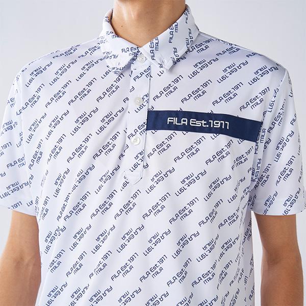 FILA GOLF フィラ ゴルフ 半袖 ポロシャツ 総柄 メンズ 744-680Y