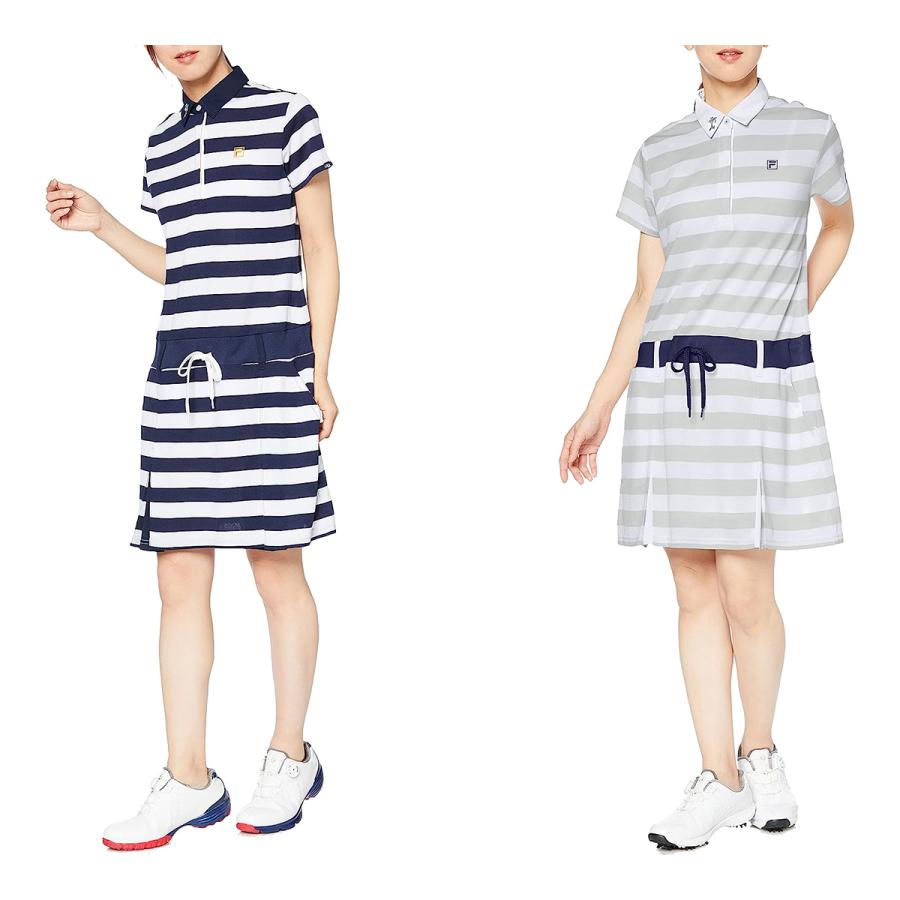FILA レディース フィラ ゴルフ ワンピース 巾広ボーダー 751