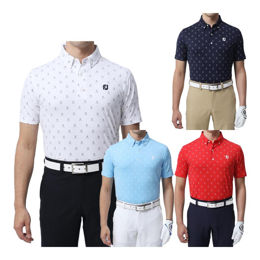 FootJoy（フットジョイ） 半袖 ポロシャツ ボタンダウンシャツ クロス
