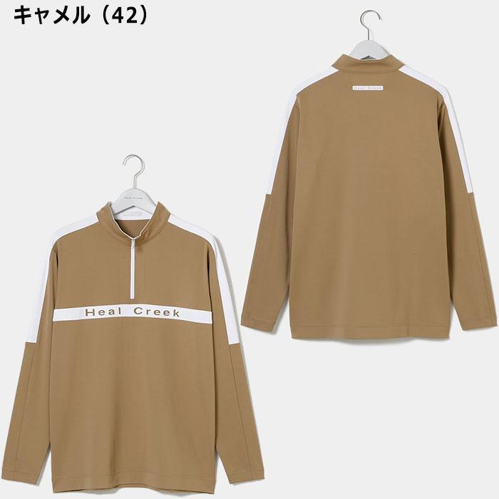 ヒールクリーク Heal Creek ゴルフウェア モックネックワンピース Heal Creek（ヒールクリーク） EcoBlueベア スムース 長袖 ハーフ
