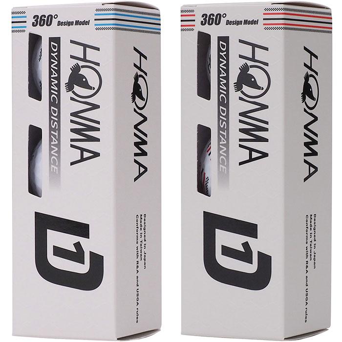 HONMA D1 本間ゴルフ ゴルフボール 360アライメント 1ダース（12球入