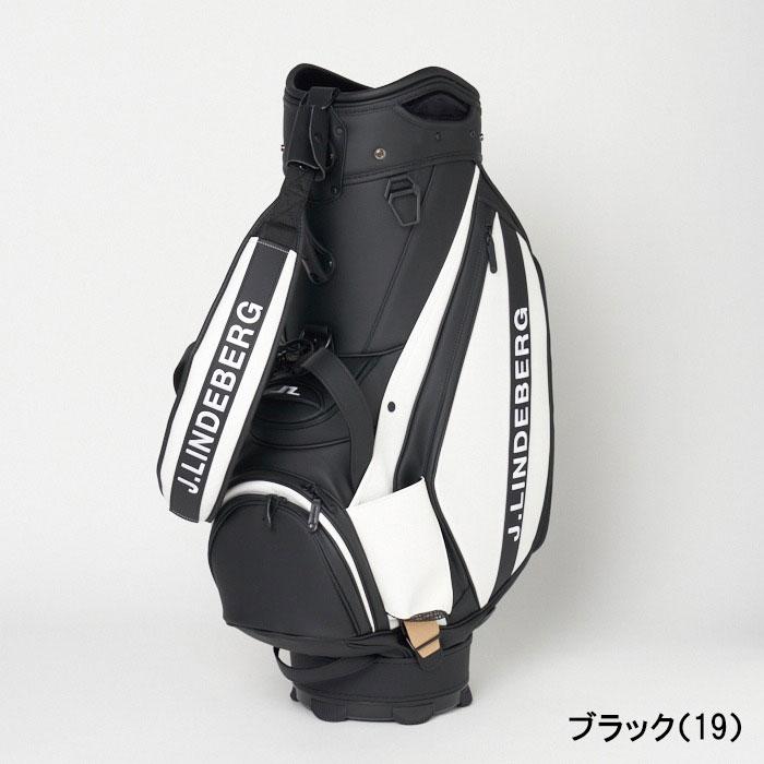 ジェイリンドバーグJLINDEBERG キャディバッグ キャンバス 軽量 黒色 J.LINDEBERG ジェイリンドバーグ ゴルフ 9.0型 スタンドキャディ