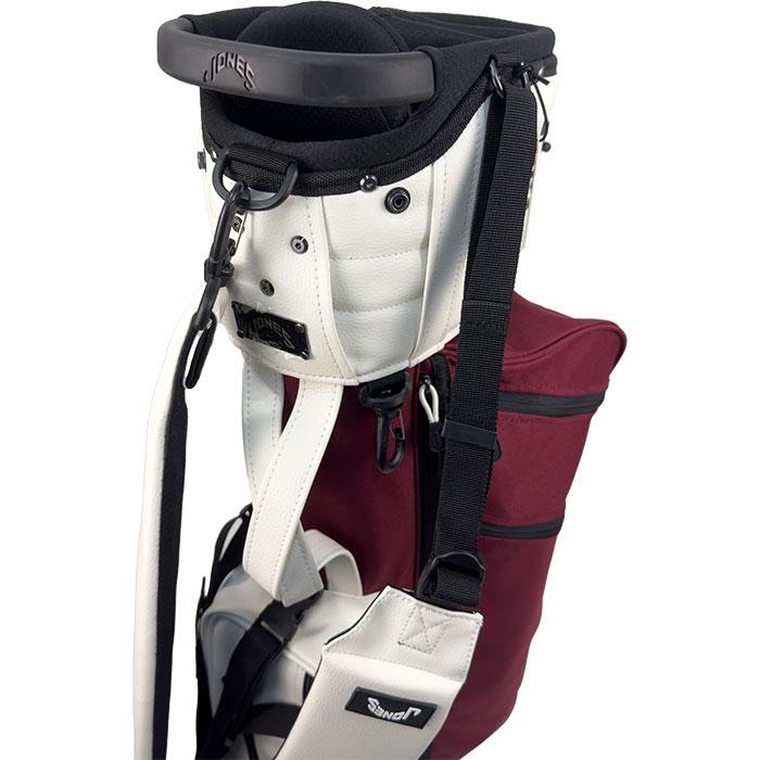 JONES TROUPER キャディバッグ マルーン/ホワイト JONES STAND TROUPER キャディバッグ