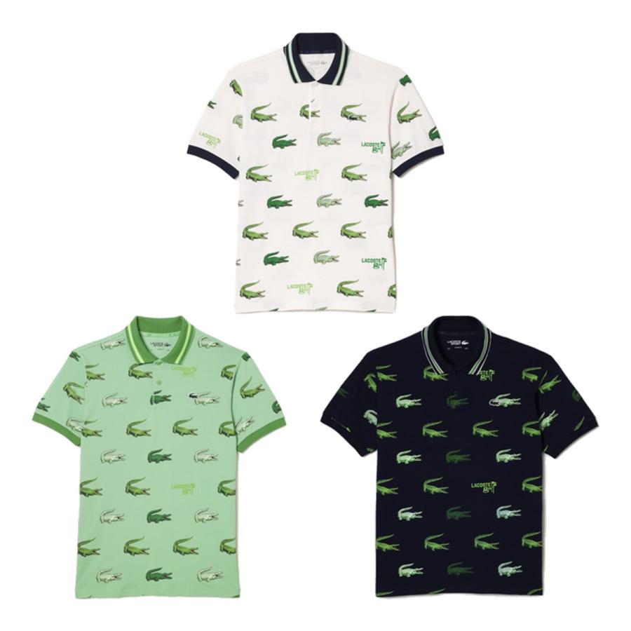 LACOSTE（ラコステ） 半袖 ポロシャツ ウルトラドライ総柄 ゴルフ