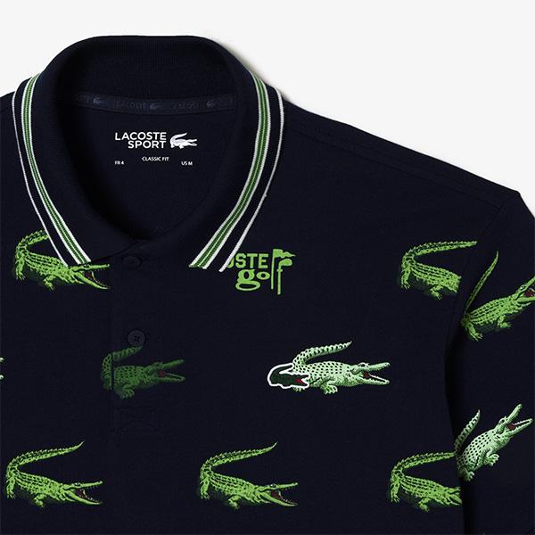 LACOSTE（ラコステ） 半袖 ポロシャツ ウルトラドライ総柄 ゴルフ