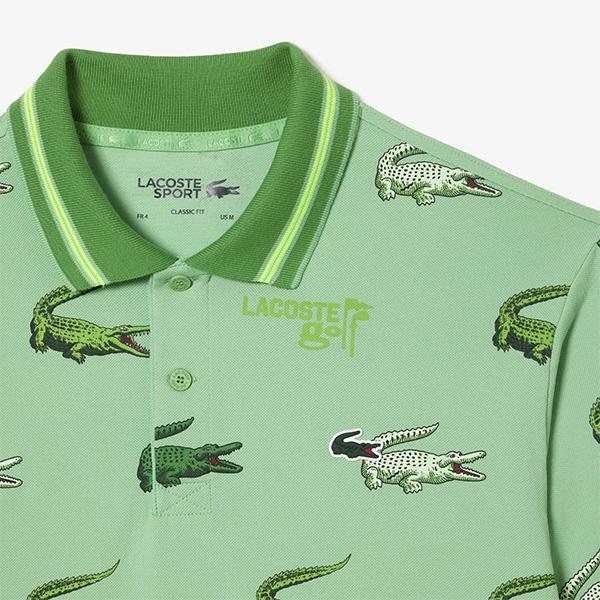 LACOSTE（ラコステ） 半袖 ポロシャツ ウルトラドライ総柄 ゴルフ
