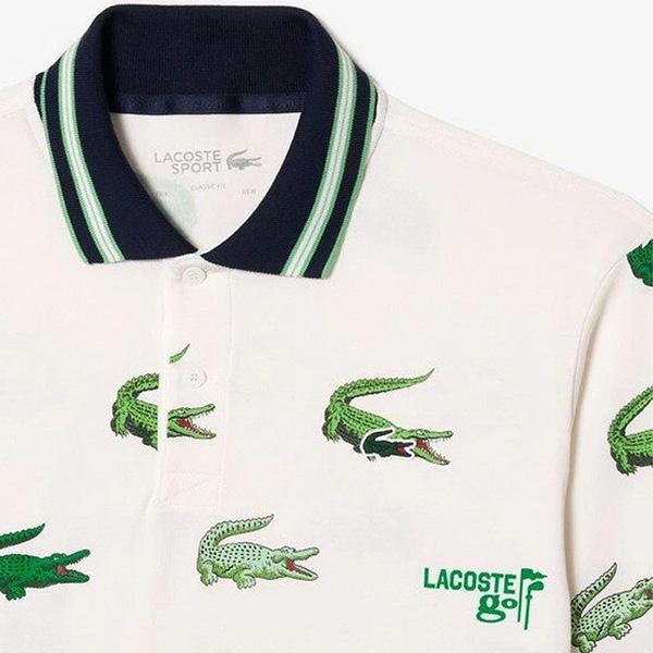 LACOSTE（ラコステ） 半袖 ポロシャツ ウルトラドライ総柄 ゴルフ
