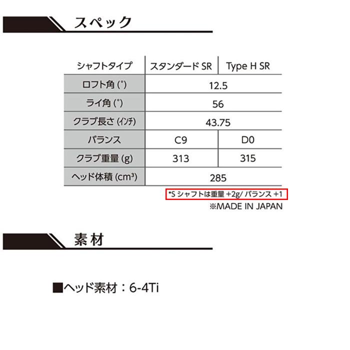 Lynx（リンクス） パララックス 285 MD ミニ ドライバー 285cc 