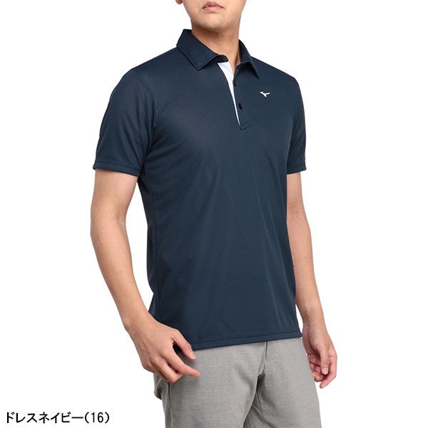 MIZUNO GOLF ミズノ ゴルフ 半袖 ポロシャツ ドライエアロフロー半袖共