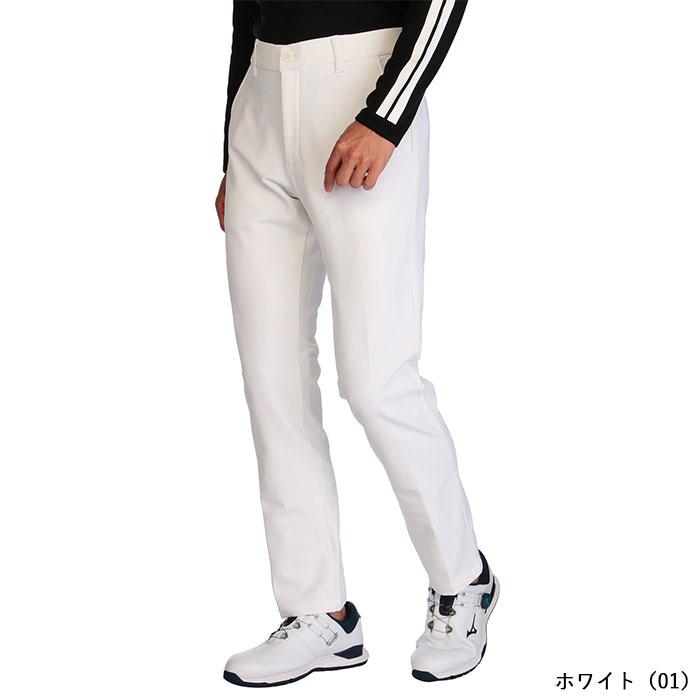 【色:ホワイト_サイズ:XL】[ミズノ] ゴルフウェア ムーブパンツ 綿混 スト MIZUNO（ミズノ） ゴルフ 驚2ストレッチ テーパード ムーブパンツ