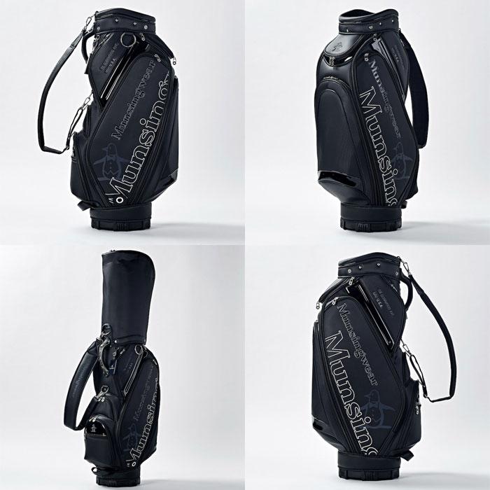 マンシングウェアキャディーバッグ黒 Munsingwear 【WEB限定】黒いペンギンキャディバッグ -デサント