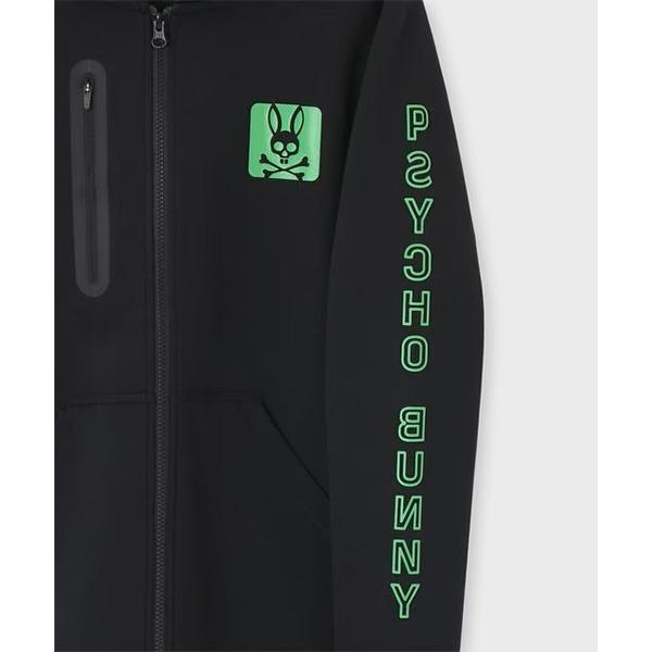 Psycho Bunny（サイコバニー） 長袖 フルジップ ポリエステルニット