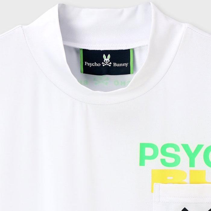 Psycho Bunny（サイコバニー） カラフルロゴ モックネック Tシャツ