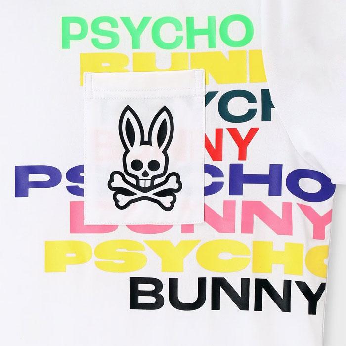 Psycho Bunny（サイコバニー） カラフルロゴ モックネック Tシャツ