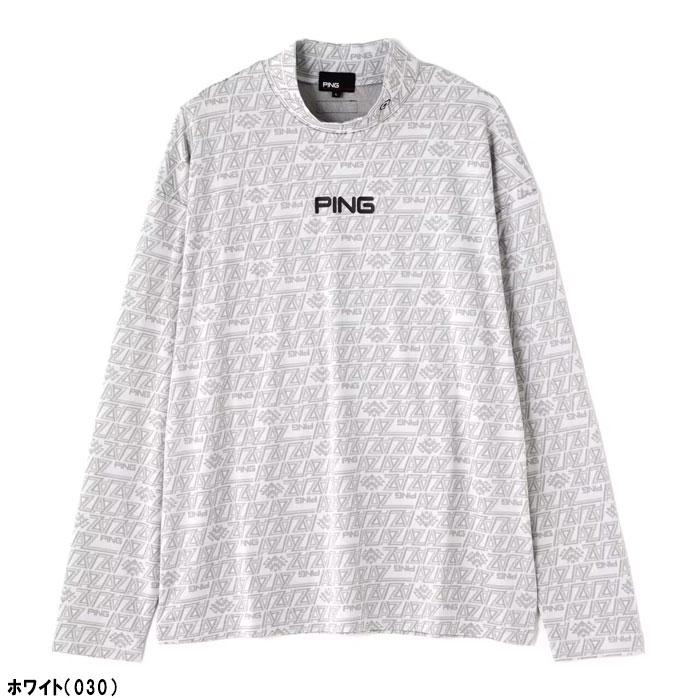 PING（ピン） ゴルフ AZネイティブ柄 凸凹ジャガード 長袖 ハイネック