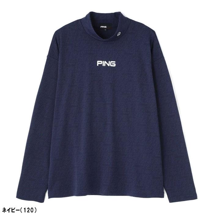 PING（ピン） ゴルフ AZネイティブ柄 凸凹ジャガード 長袖 ハイネック
