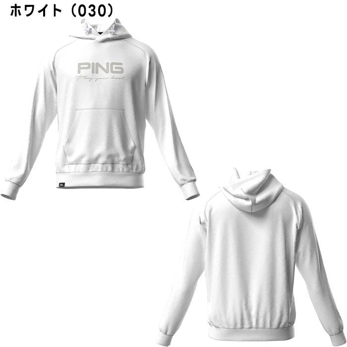 新品 ピン ゴルフ 上下セット 全方向ストレッチ シアサッカー ホワイト LL PING（ピン） ゴルフ 全方向ストレッチ カルイシ フーディ 621-5262800