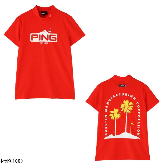 PING（ピン） レディース ゴルフ ポリエステル カノコ 10色 半袖