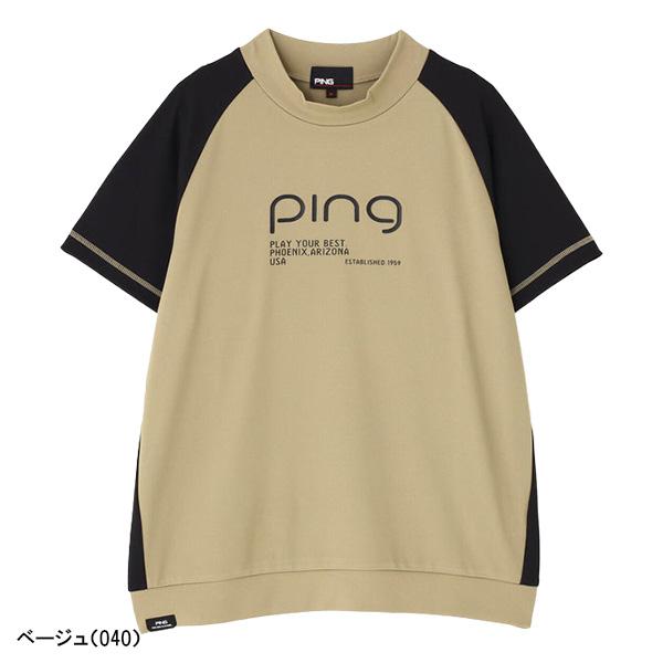美品/24ss】ピッコーネクラブ　ゴルフ　ハイネック　半袖カットソー 　ギンガム PING（ピン） レディース ゴルフ 半袖ハイネックシャツ テラカノコ 622