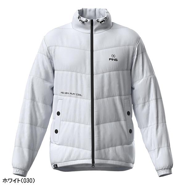 PING ホワイト 中綿ジャケット Mサイズ　中綿ブルゾン 6214220001 PING（ピン） アパレル ゴルフウェア 長袖 フルジップ中綿ブルゾン 全