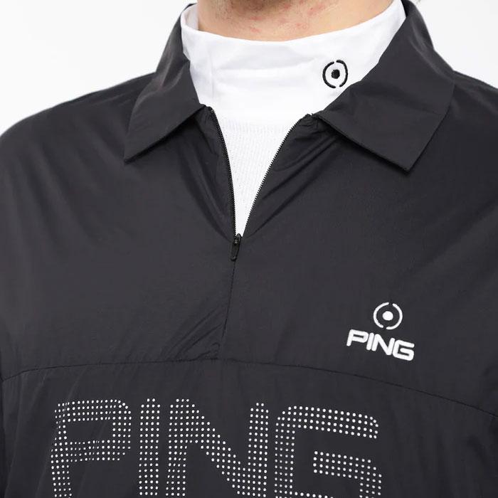 PING ピン ゴルフ ストレッチ 布帛／メッシュジャガード 半袖