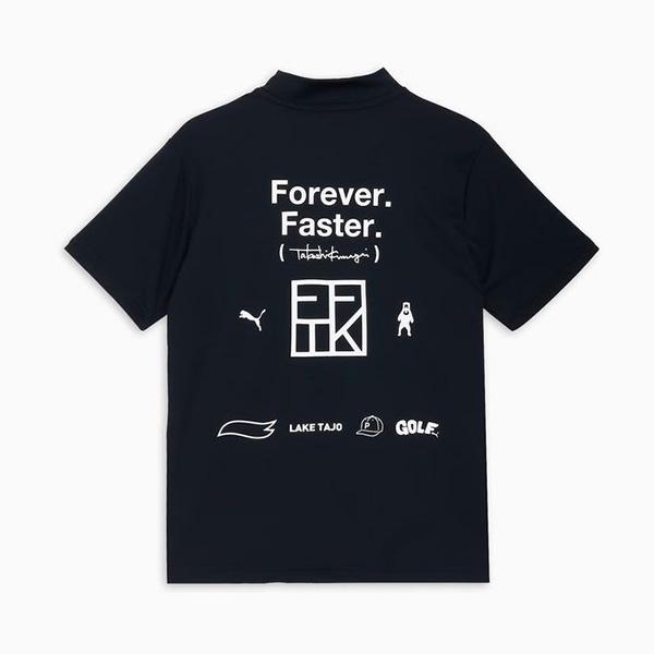 新品 PUMA×FFTK ビッグラベル 半袖 モックネックシャツ PUMA（プーマ） ゴルフ PUMA×FFTK ビッグラベル 半袖 モックネック