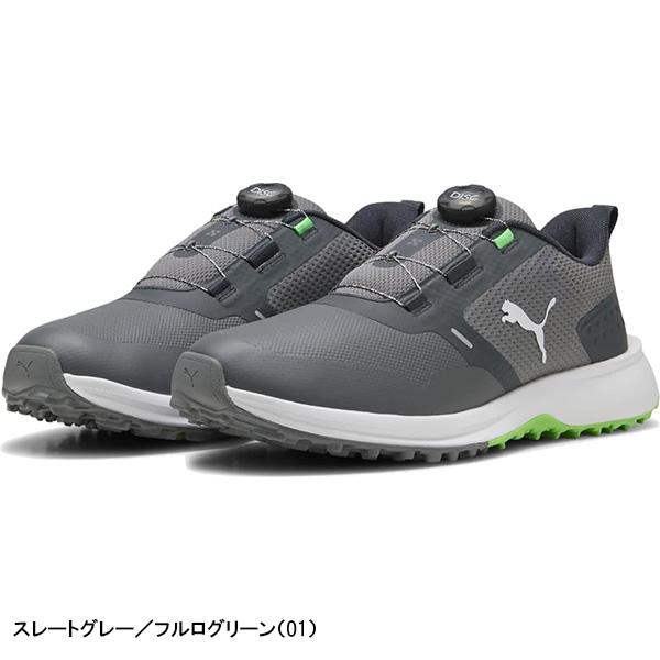 PUMA GOLF DISC シューズ ブラック/ライム PUMA（プーマ） ゴルフ ゴルフシューズ フュージョン グリップ 6