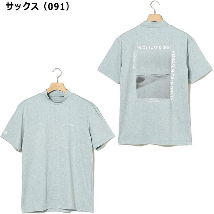 Rosasen（ロサーセン） ゴルフ クールコアバックプリント 半袖モック