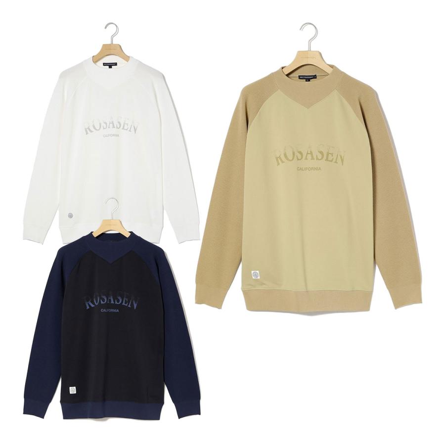 Rosasen ロサーセン カノコ裏パイル×ニット ワッフル スウェット