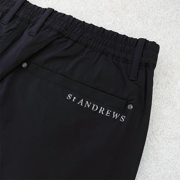 St ANDREWS セント・アンドリュース ロングパンツ ロゴ刺繍 メランジ調