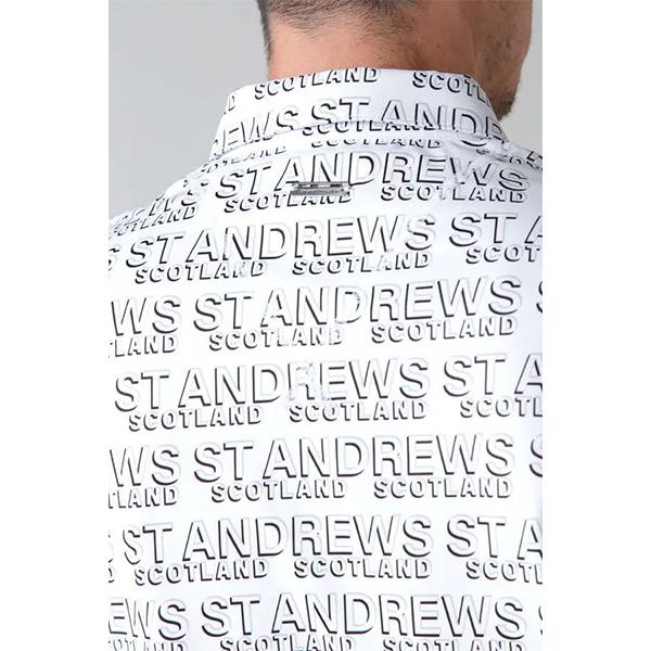 セント・アンドリュース 半袖 ポロシャツ デジタルロゴプリント メンズ