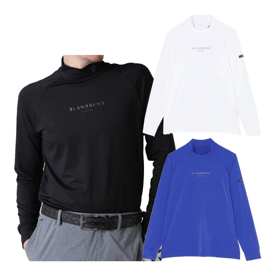 St ANDREWS モックネック長袖シャツ　　　　タグあり St ANDREWS モックネック長袖シャツタグあり