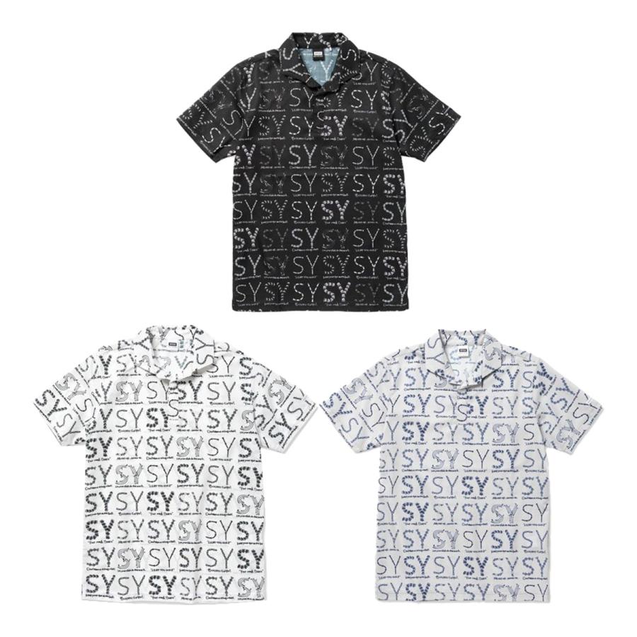 SY32 by SWEET YEARS 半袖スキッパー グラフィックポロシャツ SY32 by SWEET YEARS YEARS☆GOLF マイクロ ピケ 半袖