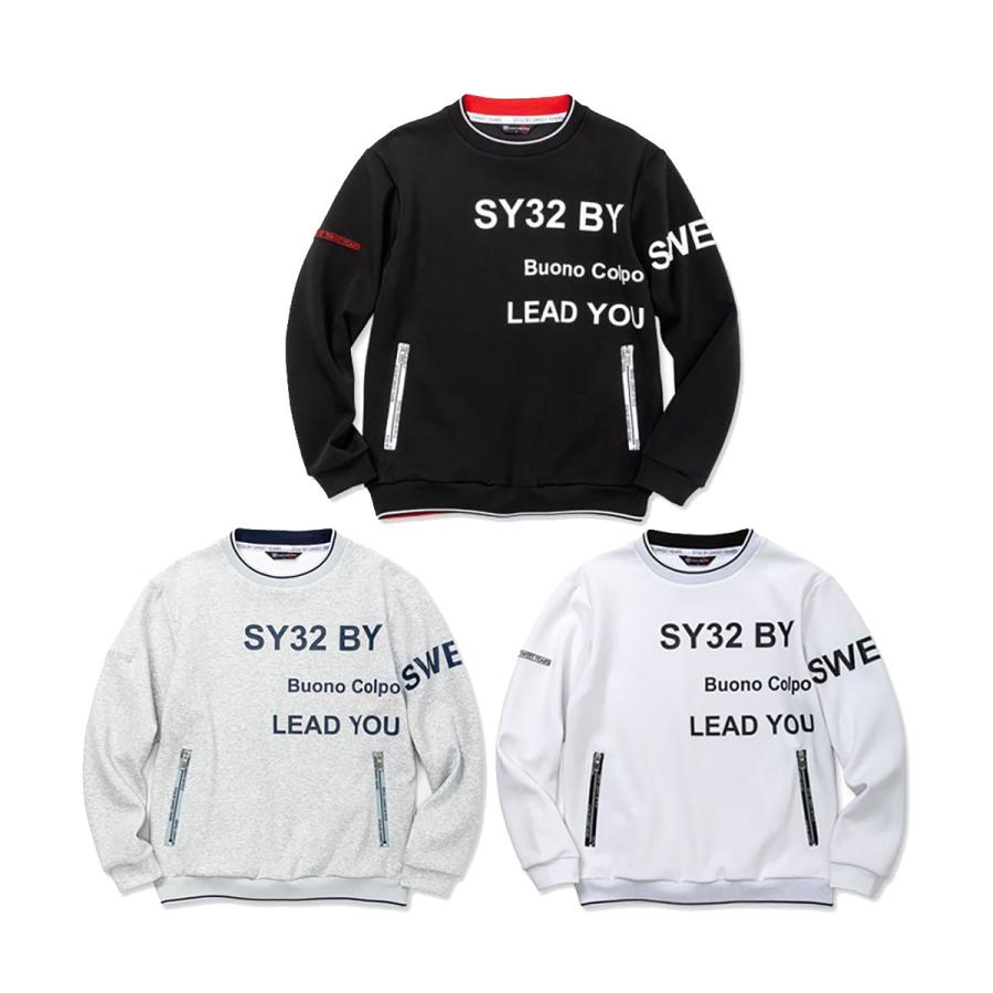 SY32 by SWEET YEARS ゴルフ 長袖 メッシュスウェットシャツ ダブル