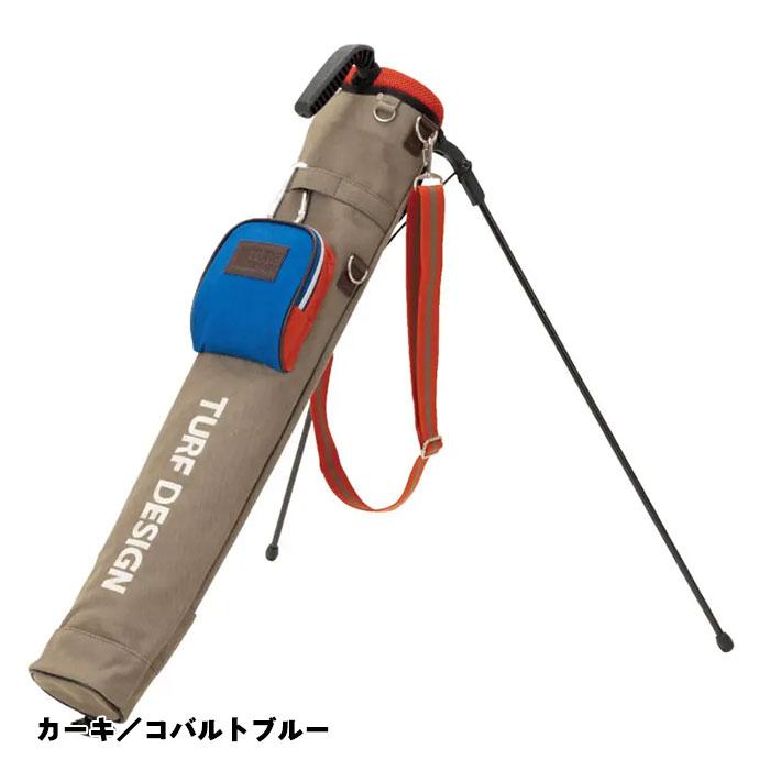 TURF DESIGN スタンド式ゴルフバッグ 9.5インチ　少し傷あり TURF DESIGN (ターフデザイン) キャディバッグ ネイビー×グリーン