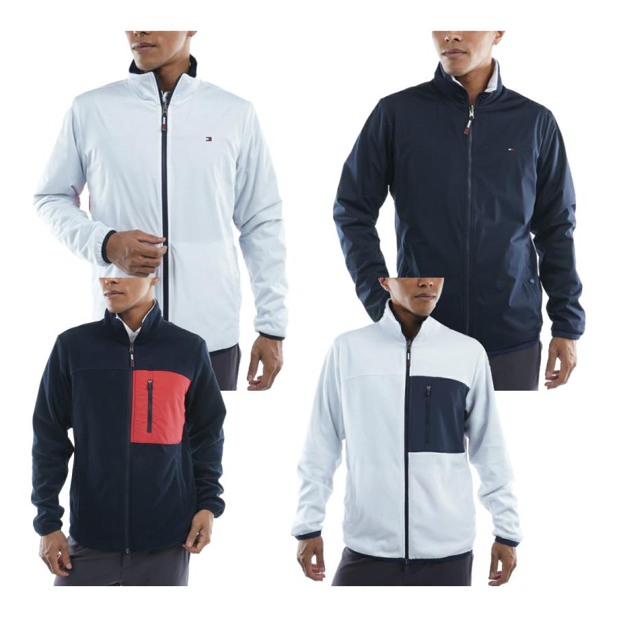 トミー ヒルフィガー ゴルフ 長袖 フルジップ フラッグ切替  
