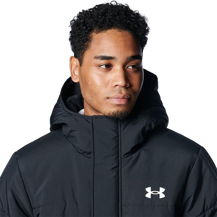 アンダーアーマー　ロング ベンチコート　ジャケット　1388242 2025 黒 UNDER ARMOUR（アンダーアーマー） 長袖 ベンチコート 中綿 UAロゴ