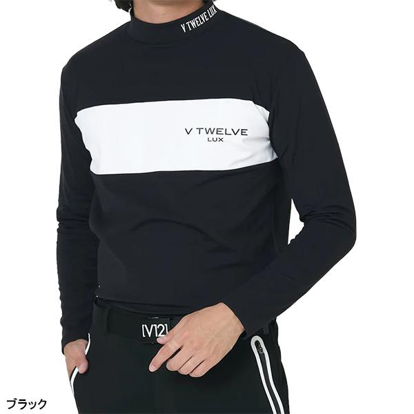 V12 長袖 モックネック L ホワイト/ブラック V12] ゴルフ メンズ 長袖 モックネック TONE MOCK | 【公式通販】