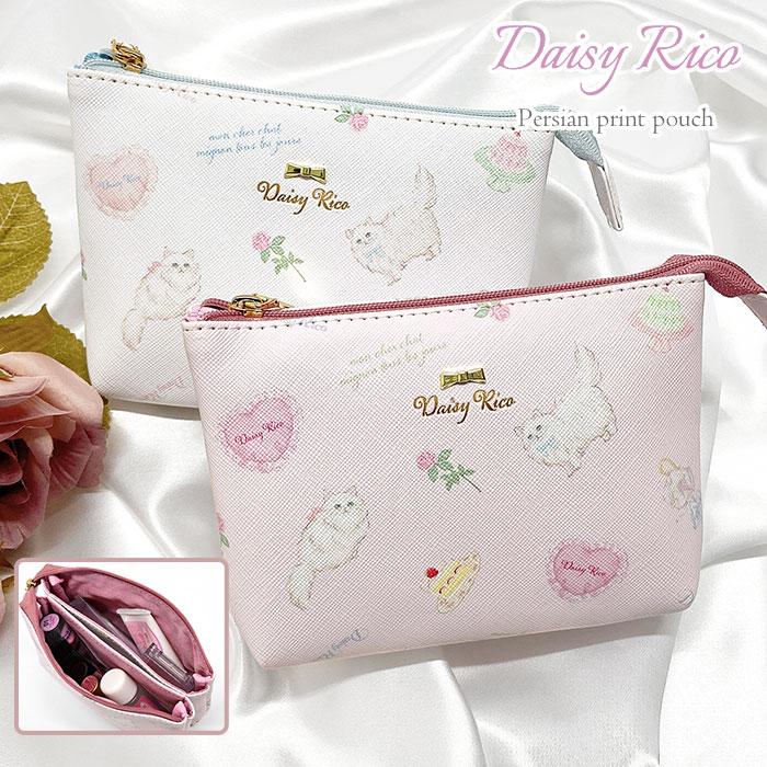 Daisy Rico 猫 総柄 ミニポーチ 猫グッズ ねこ ネコ 猫柄 レディース