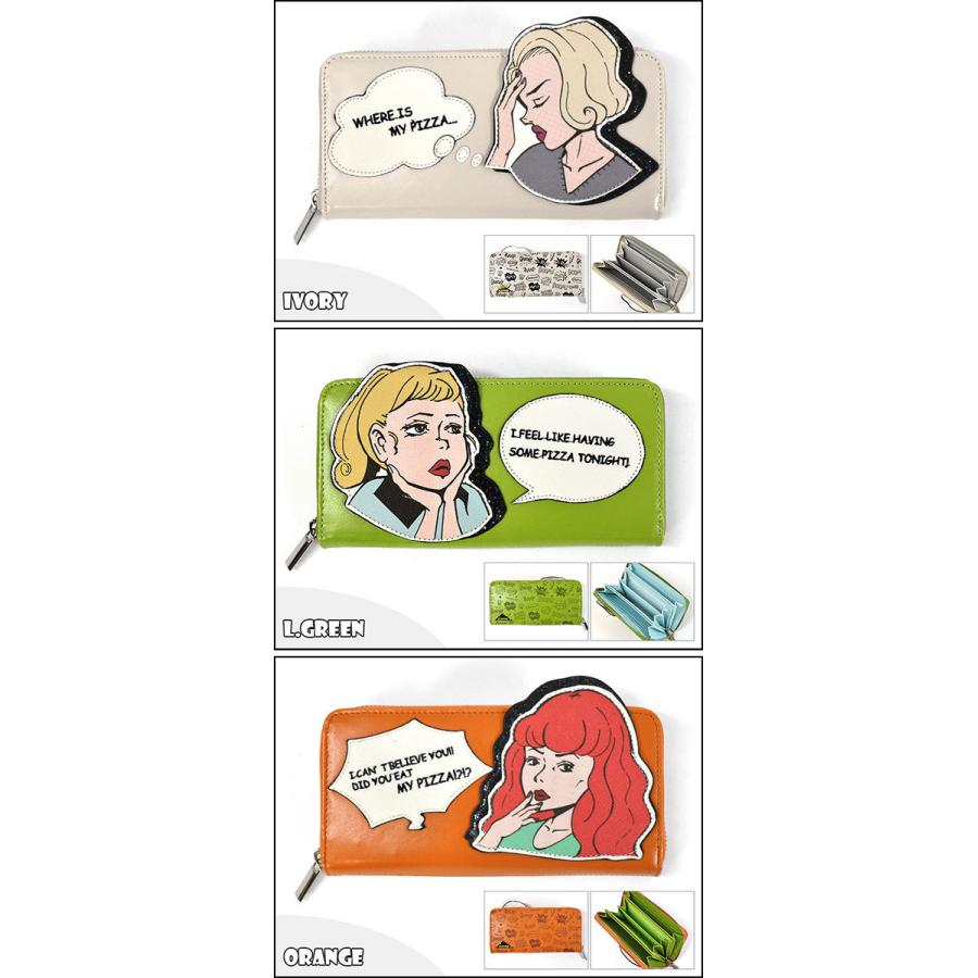 スーパーセール 長財布 財布 レディース おしゃれ Flapper フラッパー フェイクレザー アメコミ Girl ラウンドファスナー Dprd Jatimprov Go Id