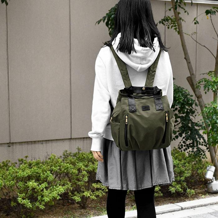 ナイロン あおり トートリュック レディース リュック ミニ