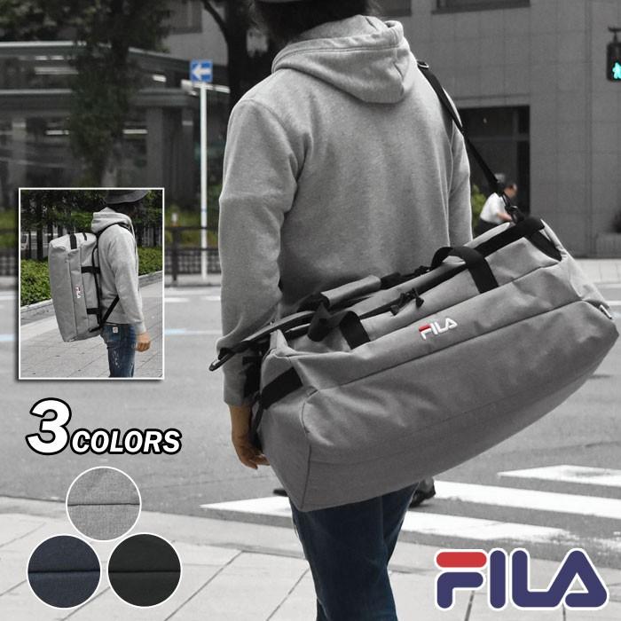 ボストンバッグ メンズ おしゃれ 大容量 旅行用 修学旅行 スポーツ/FILA フィラ/ポリキャンバス 3way｜s-rana