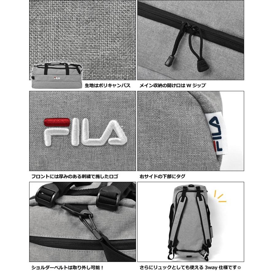 ボストンバッグ レディース おしゃれ 大容量 旅行用 修学旅行 スポーツ/FILA フィラ/ポリキャンバス 3way｜s-rana｜08