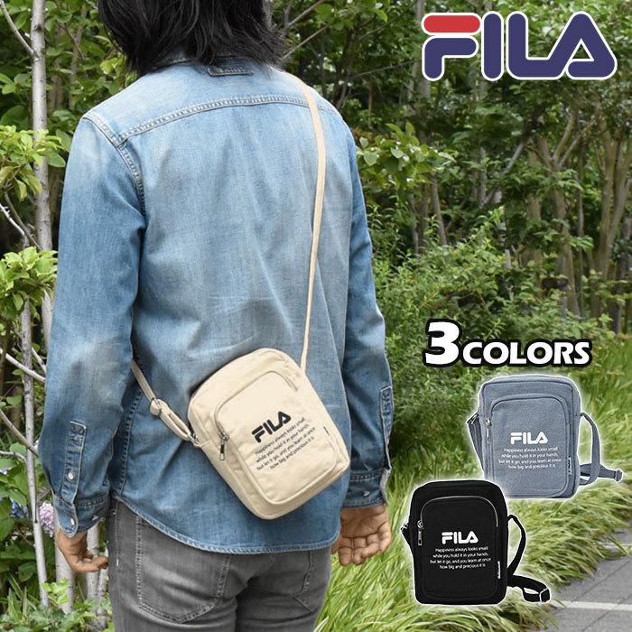 ショルダーバッグ メンズ 斜めがけ おしゃれ 小さめ Fila フィラ キャンバス ミニショルダーバッグ 超お買い得